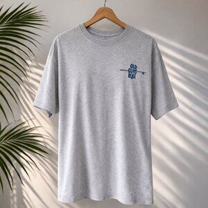 Old Guys Rule Graphic T-Shirt Gray Fishing Logo XL